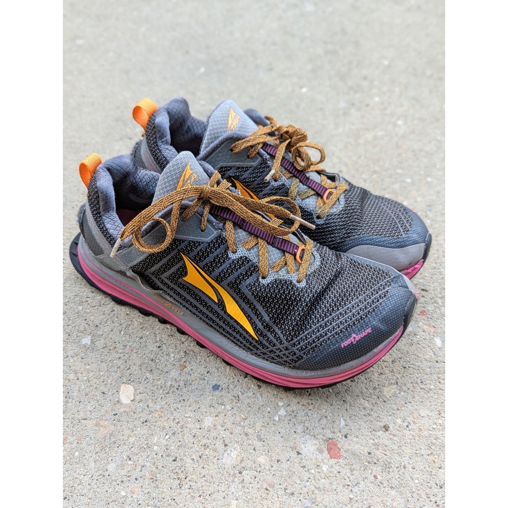 Altra Timp 1.5 Women 9.5 Trail Running Shoes Gray Pink Orange AFW1957F-21